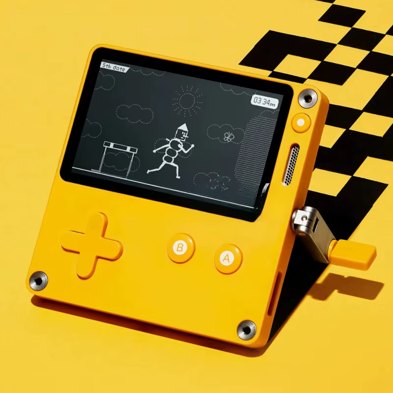 Playdate 2.7-Inch Retro Mini Hand-Cranked Handheld Game Console